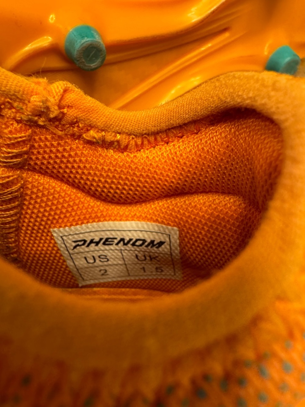 Phenom Elite Flintstones Bedrock Blitz Football Cleats Orange Youth Size 2 - Picture 6 of 6